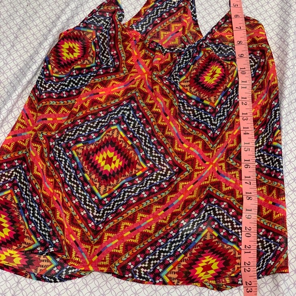 Aztec & Colorful Pattern Tank Top.Open back M - Picture 14 of 14